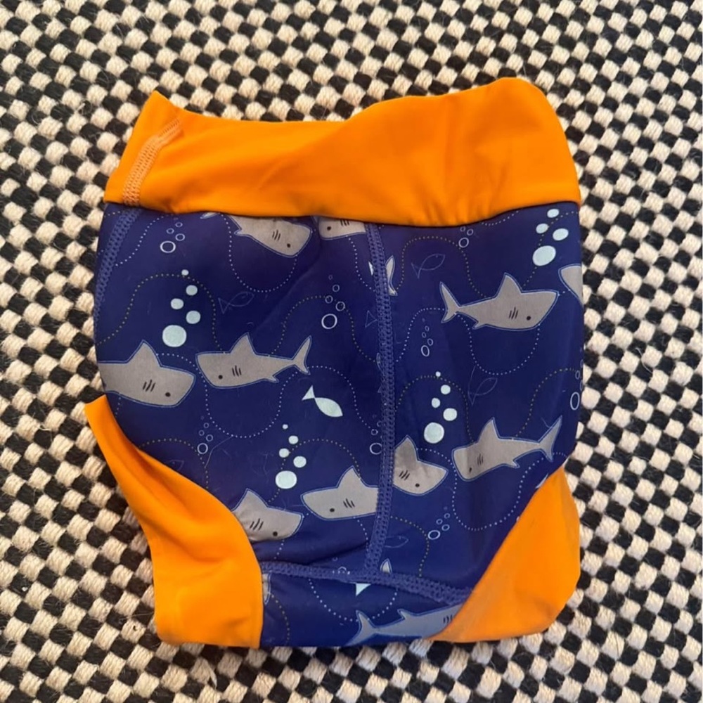 Kids Shark Swim About swim Diaper - Blue and Orange 2-3